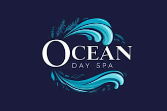 design trustworthy ocean day spa logo