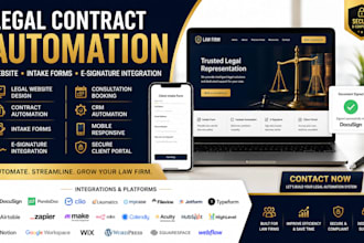 do legal contract automation website client intake form e signature integration