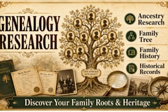conduct family tree history ancestry geneology  research family history