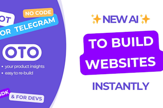 build cloud ai website development, telegram bot, discord bot, game website