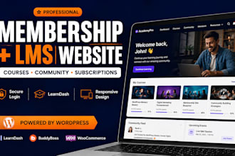 build a wordpress membership website or lms with subscriptions