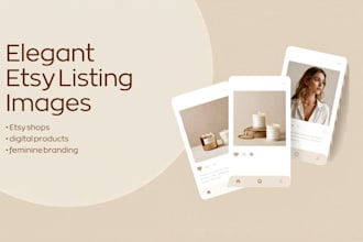 create elegant etsy listing images for feminine brands