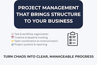 provide project management support for your business