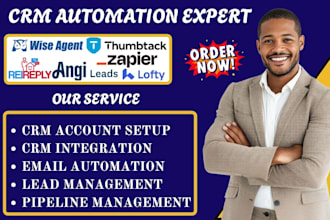 wise agent rei reply angi lead lofty crm automation thumbtack zapier integration
