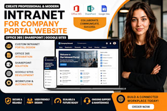 create intranet for company portal website office 365 sharepoint google sites