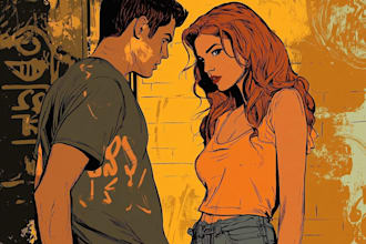 comic book illustration with comic book