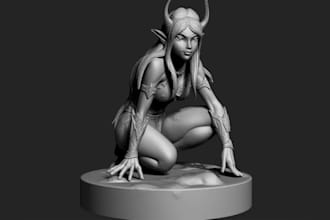 sculpt high quality 3d stunning sculpture zbrush sculpture 3d character 3d print