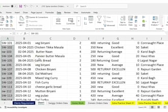 work on typing on excel