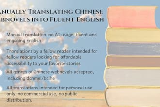 manually translate your chinese webnovel to english