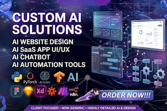 design ai website, ai saas app, ai chatbot and ai automation tool