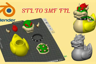 convert stl to 3mf, add color, repair and split for bambu multicolor 3d printing