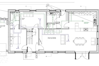 design kitchen ventilation, hvac duct design, underground parking