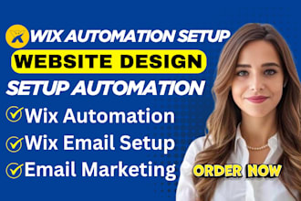 setup wix automation, workfolws and email automation system