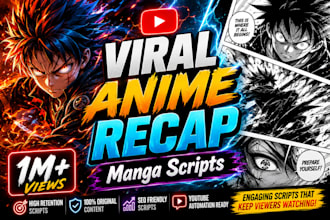 write viral anime recap script manga recap script for youtube