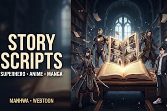 write, ghostwrite manga, webtoon and superhero comic book scripts