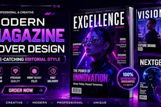 design professional magazine cover for fashion  brands