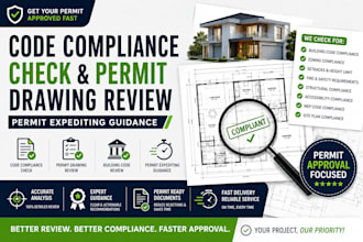 code compliance check and permit drawing review for approval