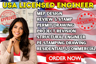 provide full mep, hvac, electrical engineer permit drawing as licensed engineer