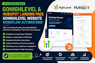 gohighlevel landing page ghl sales funnel website with email SMS automations