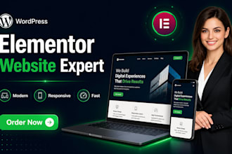 design mordern wordpress website using elementor pro