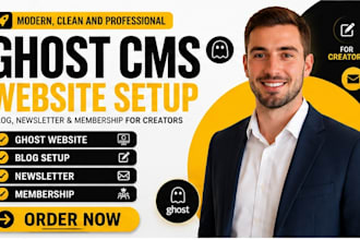 build ghost cms website blog newsletter membership setup for creators
