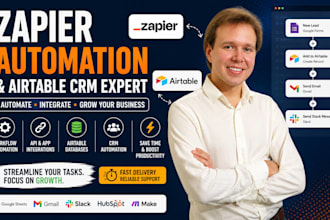 create zapier automation, airtable CRM and workflow integrations