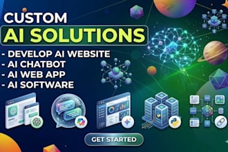develop ai website, ai chatbot, ai web app and ai software