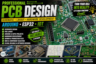 schematic design, pcb design, arduino, esp32, hardware development