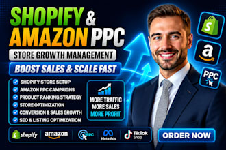 setup and manage google ads or PPC campaigns for shopify store or amazon