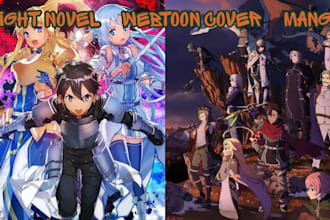 design custom light novel cover commission anime web novel isekai illustration
