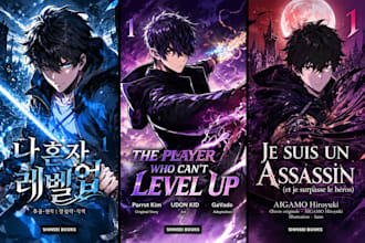 draw anime light novel cover webtoon art manhwa or manga book illustration