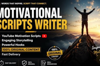 write engaging motivational youtube scripts