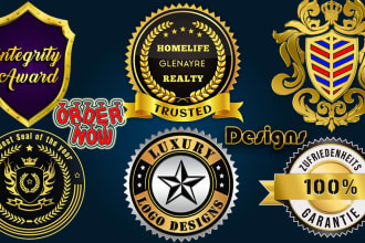design seal, emblem, stamp, wax, gold logo for you