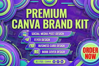 design canva brand kit, social media templates and cohesive branding