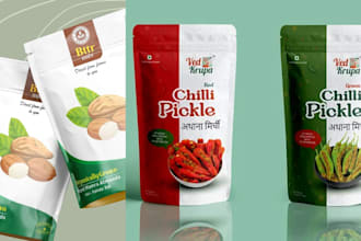 design pouch packaging design, professional pouch packaging