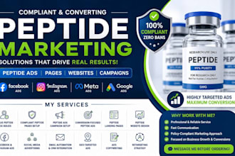 solve ads peptide issues, run peptide ads, peptide fb, ig social media campaign