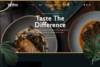 design premium professional food website for your restaurant business