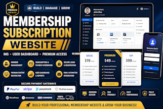 create membership subscription website ims website business growth