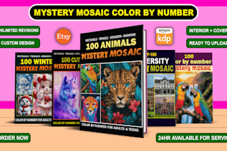 create mystery mosaics color by number book for adults