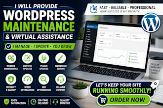 provide wordpress website maintenance and virtual assistance