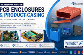 create 3d pcb enclosures and product casings for prototypes and production