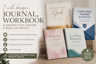 design christian devotional ebook, journal, workbook and kdp formatting