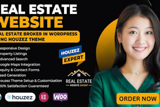 design investor real estate broker website in wordpress using houzez theme