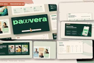 design a professional business investor pitch deck and startup presentation