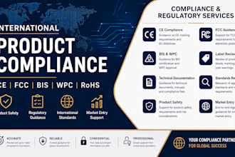 provide international regulatory product compliance support