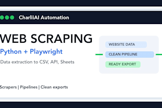build web scraping, data extraction and python playwright scraper