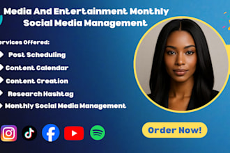 be monthly music artist media entertainment social media manager content creator