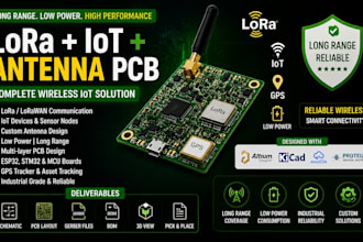 design lora iot rf pcb, gps tracker and antenna layout