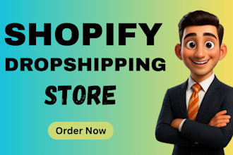 shopify website, shopify dropshipping store, design or redesign store set up