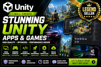 create multiplayer 2d 3d game using unity, unreal engine unity app, game app